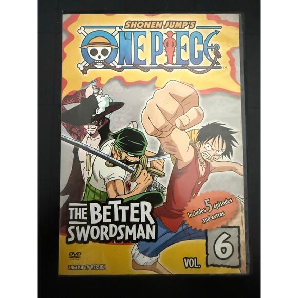 One Piece Vol 6 DVD – The Better Swordsman (2004 4Kids TV Version, Viz Media) - Picture 1 of 4